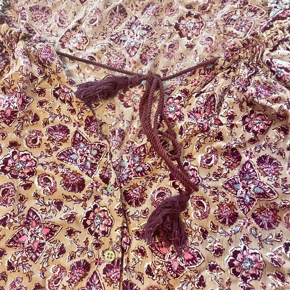 Billabong Floral Boho Peasant Top - Picture 2 of 15